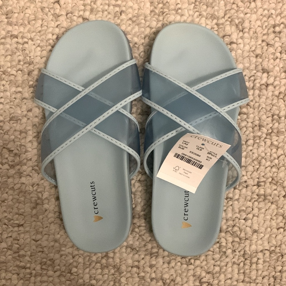 NWT J. Crew Crewcuts Slides Size 1 Blue